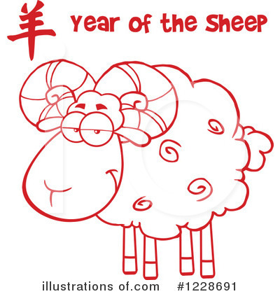 Royalty-Free (RF) Sheep Clipart Illustration by Hit Toon - Stock Sample #1228691