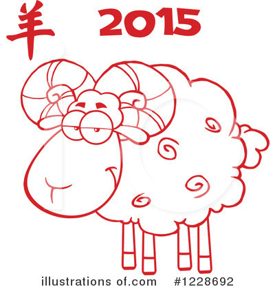 Royalty-Free (RF) Sheep Clipart Illustration by Hit Toon - Stock Sample #1228692