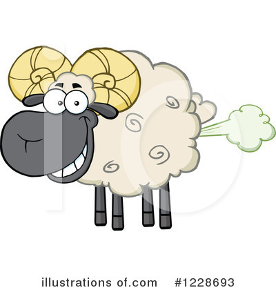 Royalty-Free (RF) Sheep Clipart Illustration by Hit Toon - Stock Sample #1228693