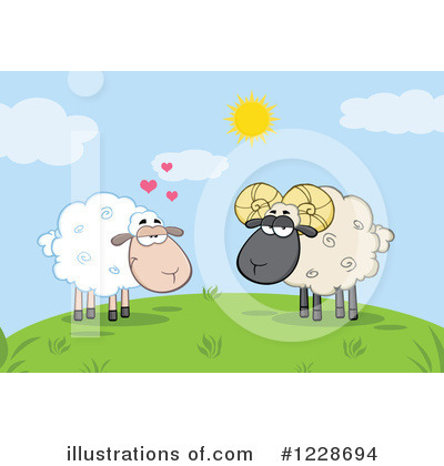 Royalty-Free (RF) Sheep Clipart Illustration by Hit Toon - Stock Sample #1228694