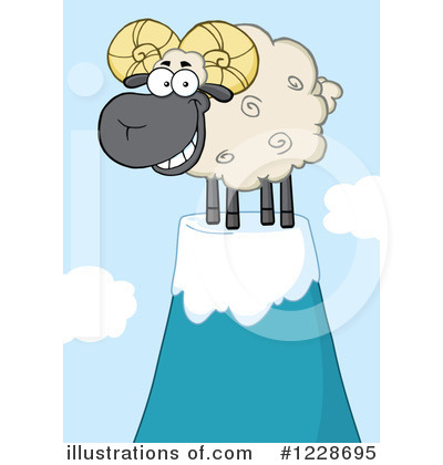 Royalty-Free (RF) Sheep Clipart Illustration by Hit Toon - Stock Sample #1228695