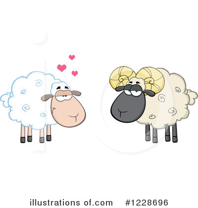 Royalty-Free (RF) Sheep Clipart Illustration by Hit Toon - Stock Sample #1228696