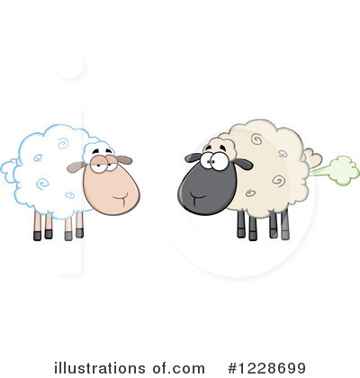 Royalty-Free (RF) Sheep Clipart Illustration by Hit Toon - Stock Sample #1228699