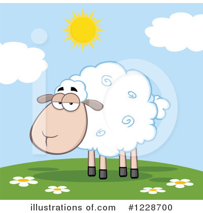Royalty-Free (RF) Sheep Clipart Illustration by Hit Toon - Stock Sample #1228700
