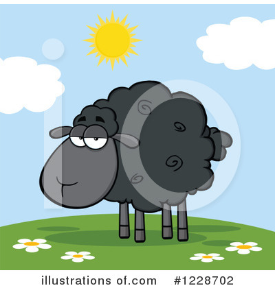 Royalty-Free (RF) Sheep Clipart Illustration by Hit Toon - Stock Sample #1228702