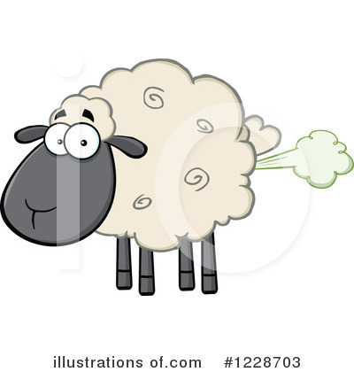 Royalty-Free (RF) Sheep Clipart Illustration by Hit Toon - Stock Sample #1228703