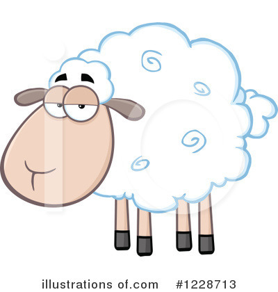 Royalty-Free (RF) Sheep Clipart Illustration by Hit Toon - Stock Sample #1228713
