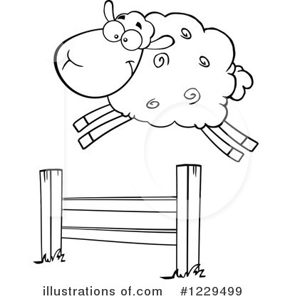 Royalty-Free (RF) Sheep Clipart Illustration by Hit Toon - Stock Sample #1229499