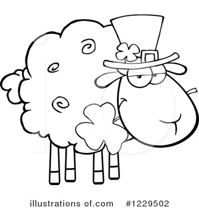 Royalty-Free (RF) Sheep Clipart Illustration by Hit Toon - Stock Sample #1229502