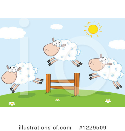 Royalty-Free (RF) Sheep Clipart Illustration by Hit Toon - Stock Sample #1229509