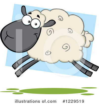 Royalty-Free (RF) Sheep Clipart Illustration by Hit Toon - Stock Sample #1229519