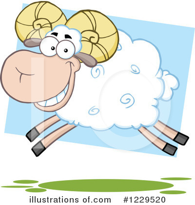 Royalty-Free (RF) Sheep Clipart Illustration by Hit Toon - Stock Sample #1229520