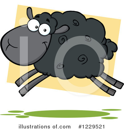 Royalty-Free (RF) Sheep Clipart Illustration by Hit Toon - Stock Sample #1229521