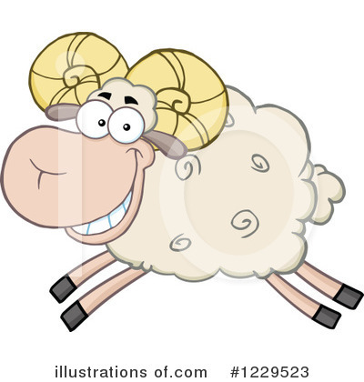 Royalty-Free (RF) Sheep Clipart Illustration by Hit Toon - Stock Sample #1229523