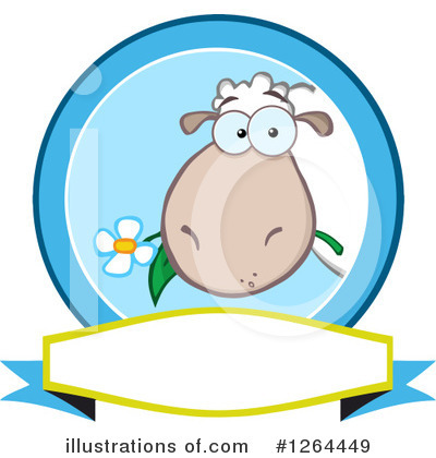 Royalty-Free (RF) Sheep Clipart Illustration by Hit Toon - Stock Sample #1264449