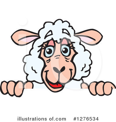 Royalty-Free (RF) Sheep Clipart Illustration by Dennis Holmes Designs - Stock Sample #1276534