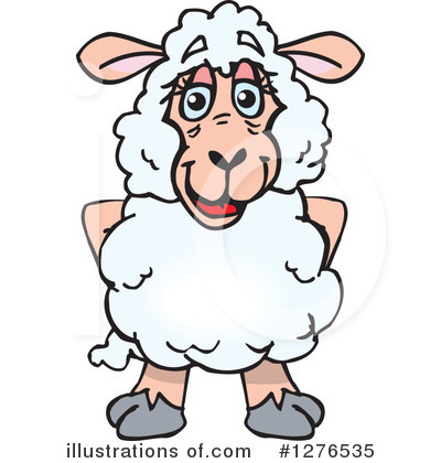 Royalty-Free (RF) Sheep Clipart Illustration by Dennis Holmes Designs - Stock Sample #1276535