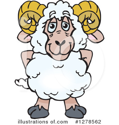 Royalty-Free (RF) Sheep Clipart Illustration by Dennis Holmes Designs - Stock Sample #1278562
