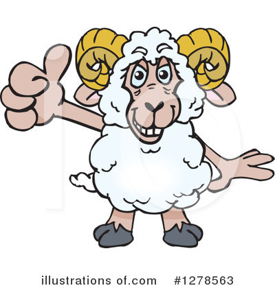 Royalty-Free (RF) Sheep Clipart Illustration by Dennis Holmes Designs - Stock Sample #1278563