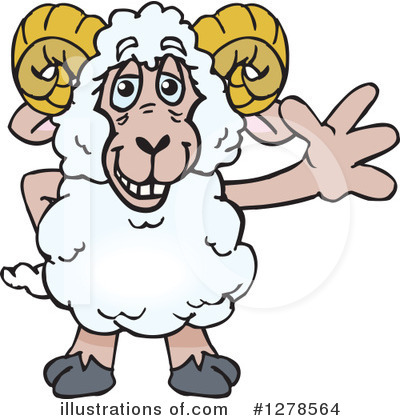 Royalty-Free (RF) Sheep Clipart Illustration by Dennis Holmes Designs - Stock Sample #1278564