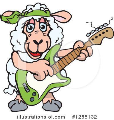 Royalty-Free (RF) Sheep Clipart Illustration by Dennis Holmes Designs - Stock Sample #1285132