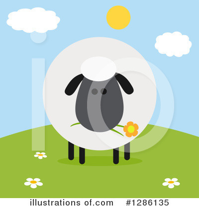 Royalty-Free (RF) Sheep Clipart Illustration by Hit Toon - Stock Sample #1286135