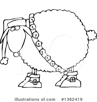 Royalty-Free (RF) Sheep Clipart Illustration by djart - Stock Sample #1362419