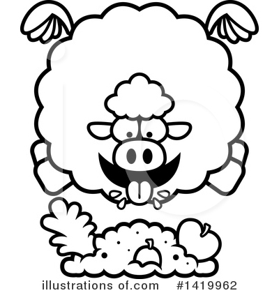 Royalty-Free (RF) Sheep Clipart Illustration by Cory Thoman - Stock Sample #1419962