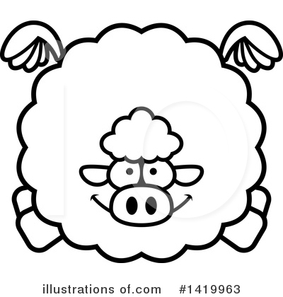 Royalty-Free (RF) Sheep Clipart Illustration by Cory Thoman - Stock Sample #1419963