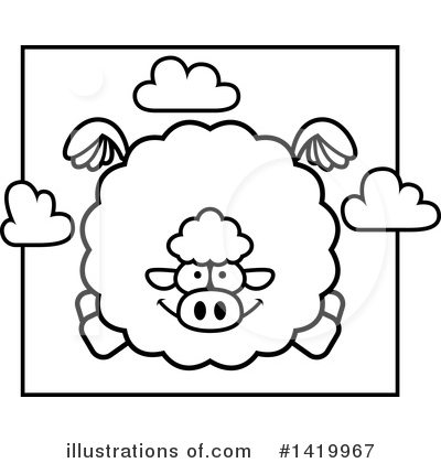 Royalty-Free (RF) Sheep Clipart Illustration by Cory Thoman - Stock Sample #1419967
