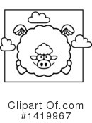 Sheep Clipart #1419967 by Cory Thoman