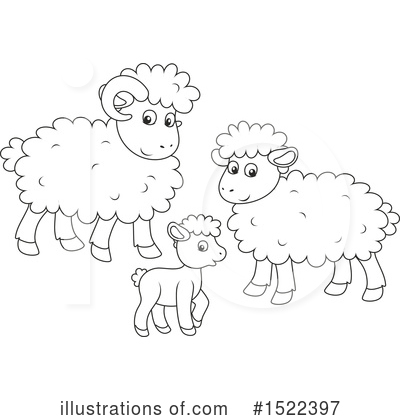 Royalty-Free (RF) Sheep Clipart Illustration by Alex Bannykh - Stock Sample #1522397