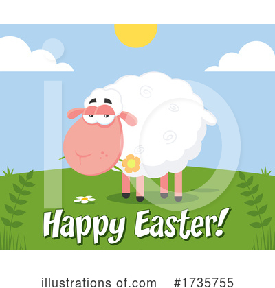 Royalty-Free (RF) Sheep Clipart Illustration by Hit Toon - Stock Sample #1735755