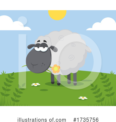 Royalty-Free (RF) Sheep Clipart Illustration by Hit Toon - Stock Sample #1735756