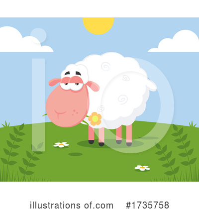 Royalty-Free (RF) Sheep Clipart Illustration by Hit Toon - Stock Sample #1735758