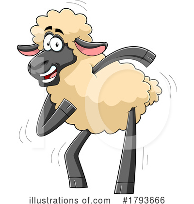 Royalty-Free (RF) Sheep Clipart Illustration by Hit Toon - Stock Sample #1793666