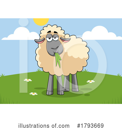 Royalty-Free (RF) Sheep Clipart Illustration by Hit Toon - Stock Sample #1793669