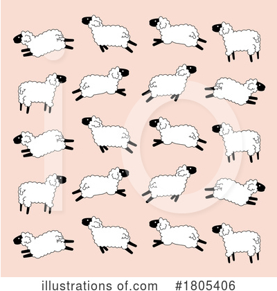 Royalty-Free (RF) Sheep Clipart Illustration by Vitmary Rodriguez - Stock Sample #1805406