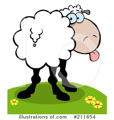 Royalty-Free (RF) Sheep Clipart Illustration by Hit Toon - Stock Sample #211654