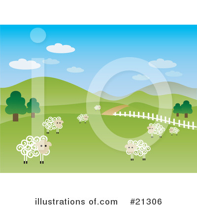 Royalty-Free (RF) Sheep Clipart Illustration by OnFocusMedia - Stock Sample #21306