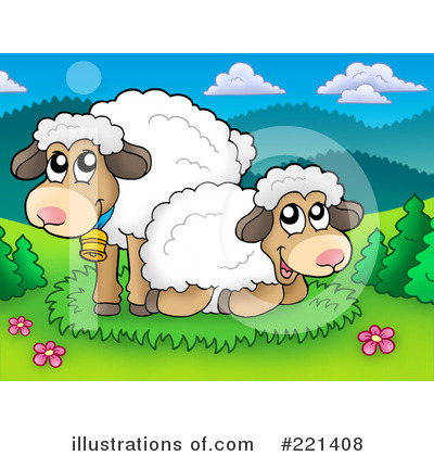 Royalty-Free (RF) Sheep Clipart Illustration by visekart - Stock Sample #221408