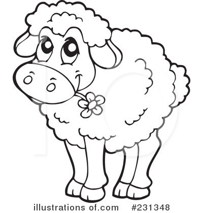 Royalty-Free (RF) Sheep Clipart Illustration by visekart - Stock Sample #231348