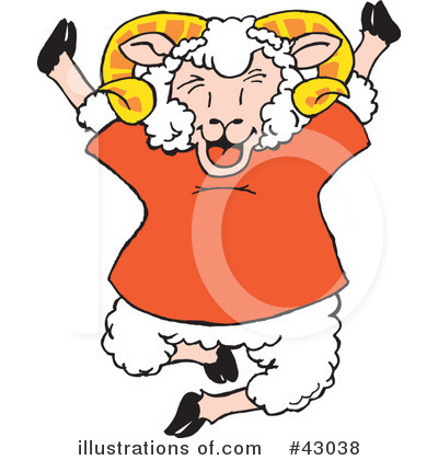 Royalty-Free (RF) Sheep Clipart Illustration by Dennis Holmes Designs - Stock Sample #43038