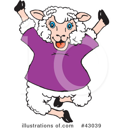Royalty-Free (RF) Sheep Clipart Illustration by Dennis Holmes Designs - Stock Sample #43039