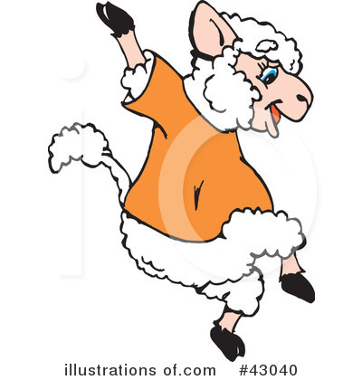 Royalty-Free (RF) Sheep Clipart Illustration by Dennis Holmes Designs - Stock Sample #43040