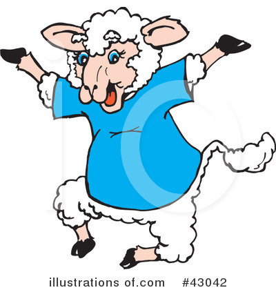 Royalty-Free (RF) Sheep Clipart Illustration by Dennis Holmes Designs - Stock Sample #43042