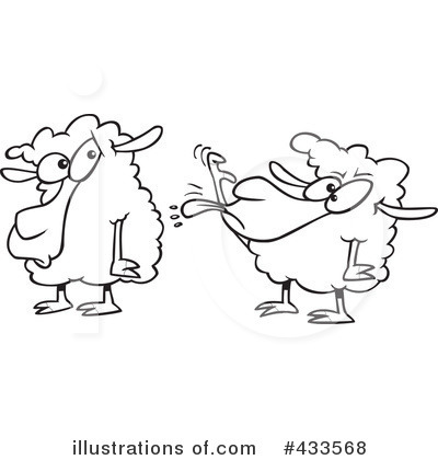 Royalty-Free (RF) Sheep Clipart Illustration by toonaday - Stock Sample #433568