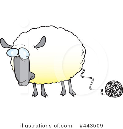 Royalty-Free (RF) Sheep Clipart Illustration by toonaday - Stock Sample #443509