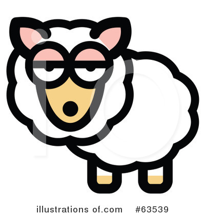 Royalty-Free (RF) Sheep Clipart Illustration by Andy Nortnik - Stock Sample #63539