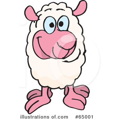 Royalty-Free (RF) Sheep Clipart Illustration by Dennis Holmes Designs - Stock Sample #65001